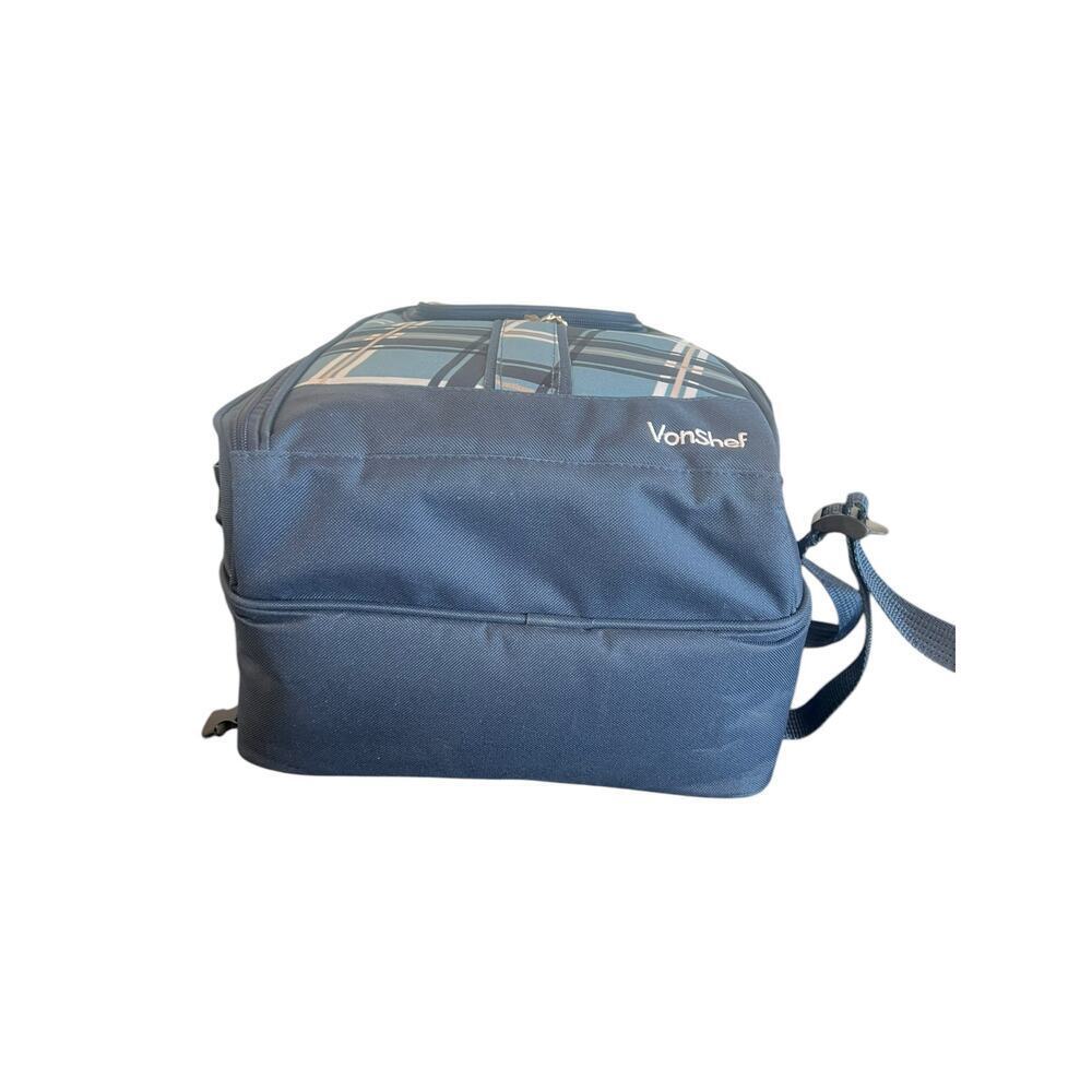 VONSHEF 4 PERSON OUTDOOR PICNIC BACKPACK INSULATED COOLER BLANKET WINE HOLDER - Picture 6 of 12